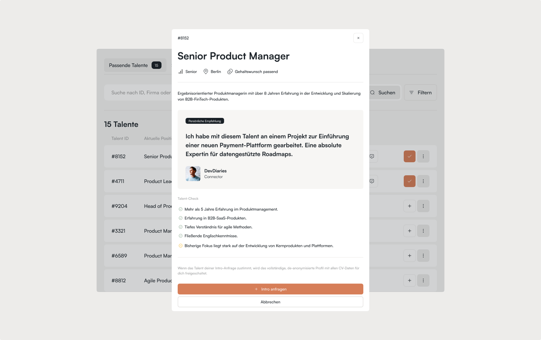 Top Kandidaten finden